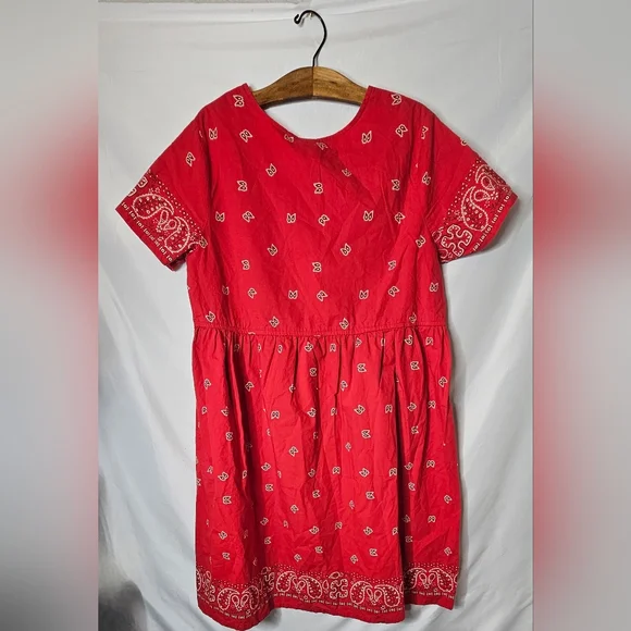 Vintage Blair 80s Red Bandana Dress Size Large - Picture 5 of 11